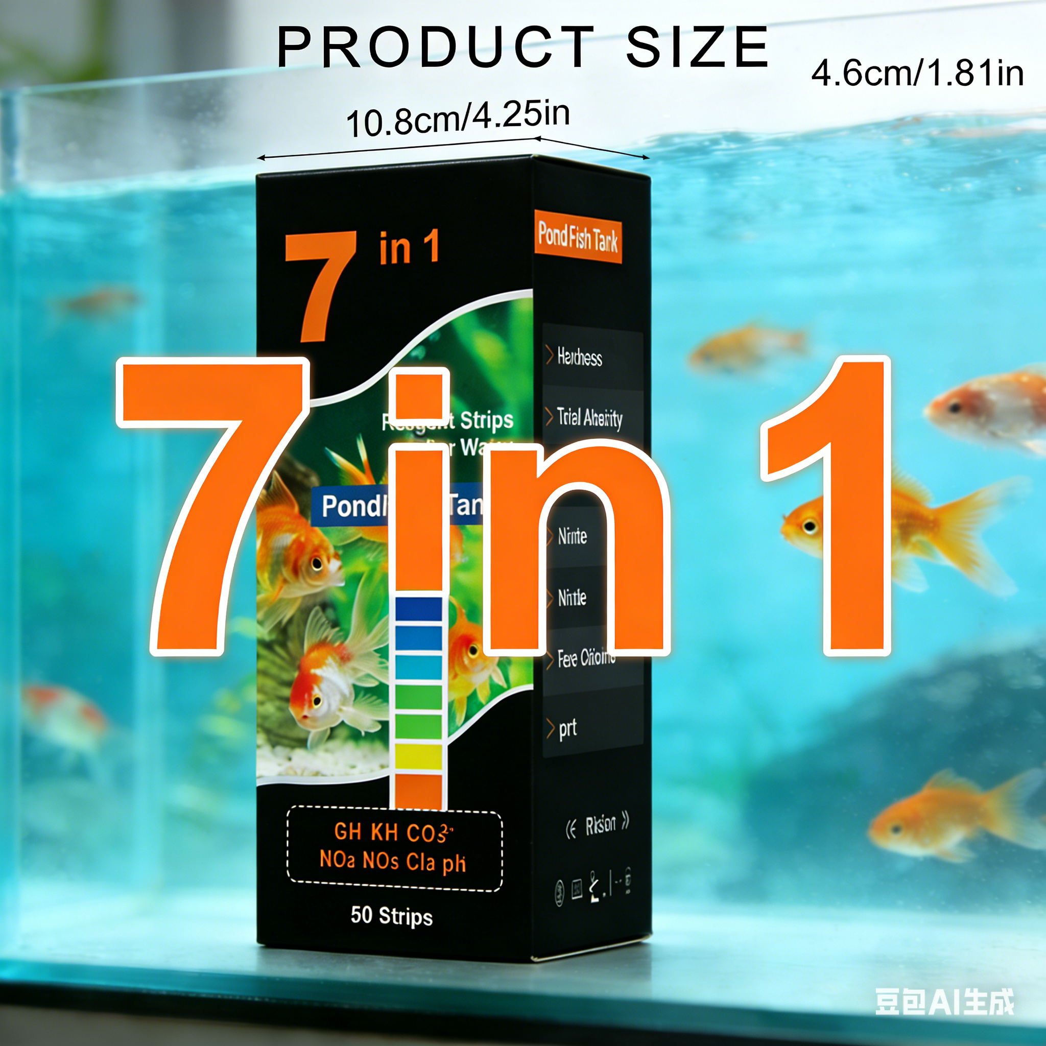 Ph Strip Test - New 7 in 1 Aquarium Swimming