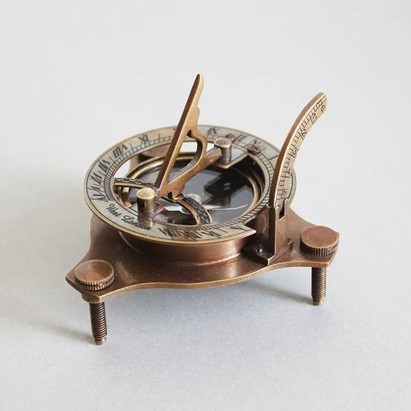 Solar System Orrery - Indian Pure Copper Nautical Sundial with