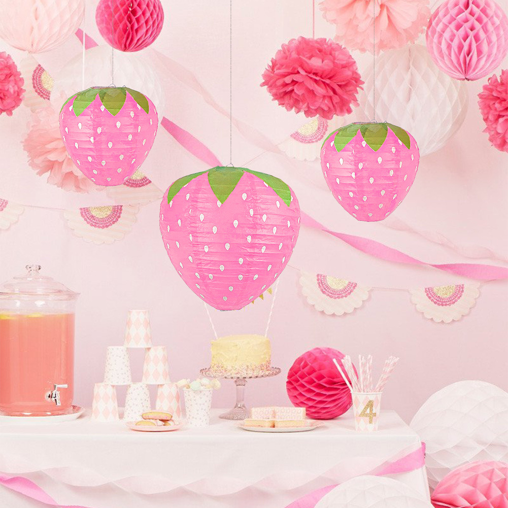 Science Of Happiness - Pink Strawberry Paper Lantern Kid DIY