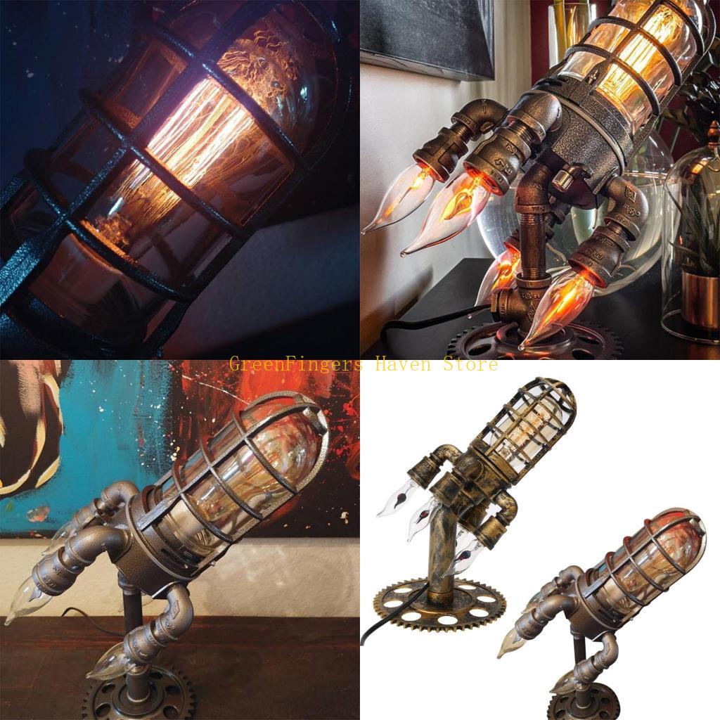 Solar System Orrery - Retro Steampunk Rocket Light Home Decoration