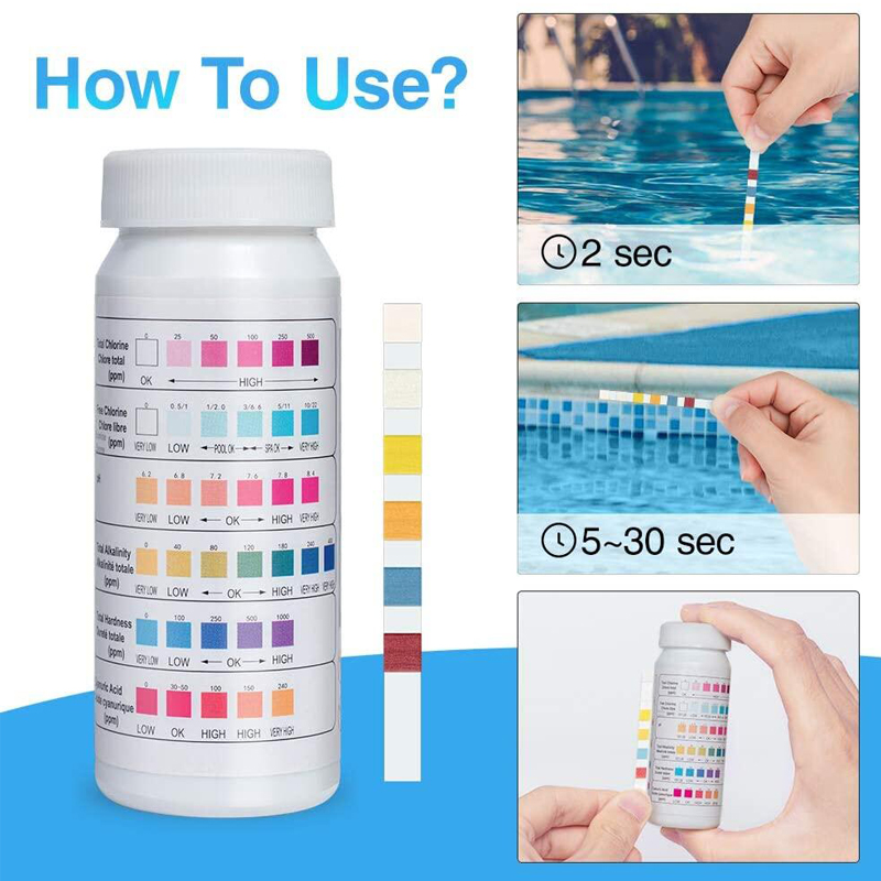 6 In 1 Chlorine PH Test Strips – Ph Strip Test recenzja i cena