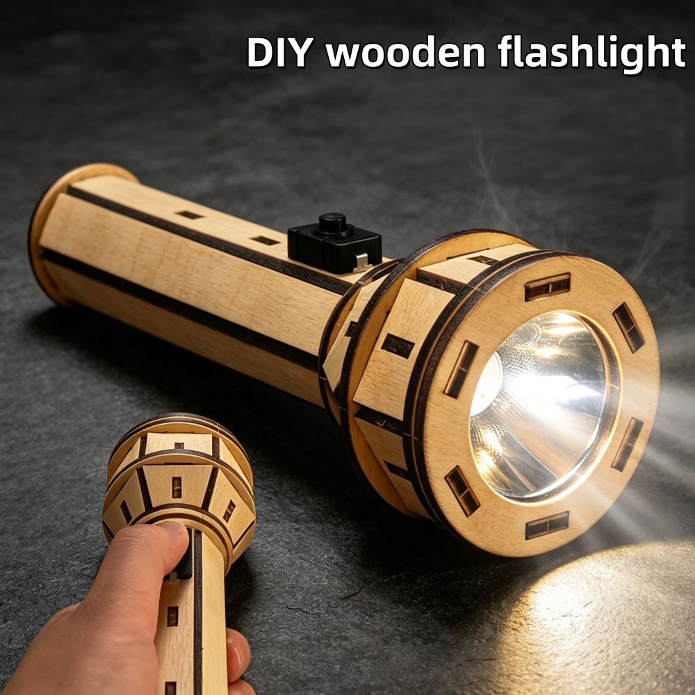 Wooden DIY Flashlight Puzzle K – Science Project recenzja i cena