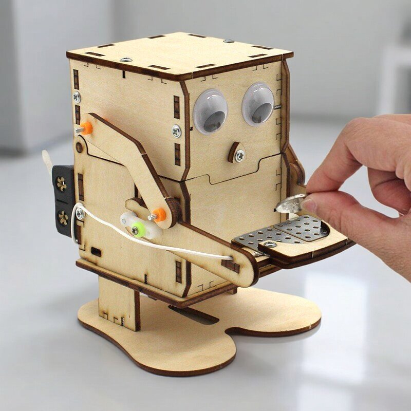Wooden Assemble DIY Robot Eati – Science Project recenzja i cena