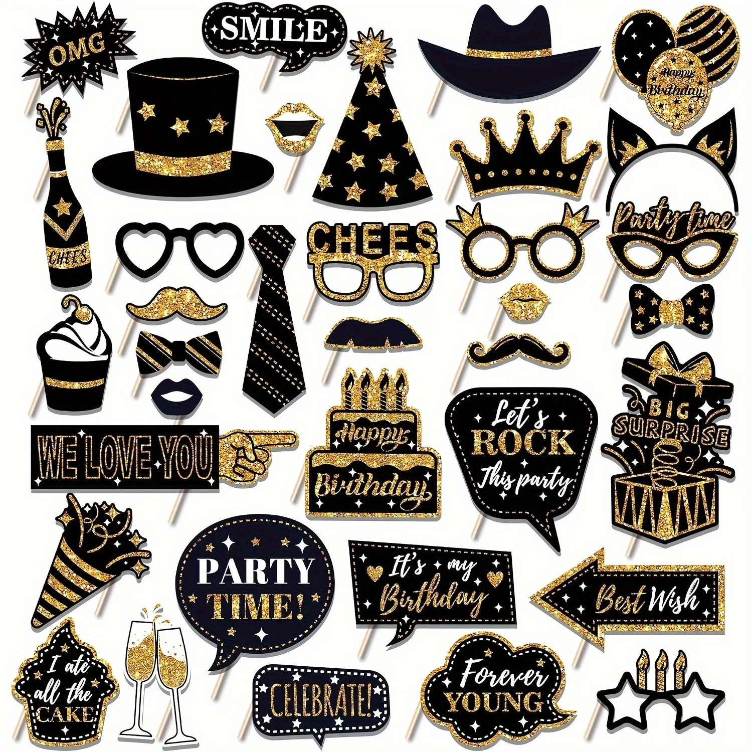 36pcs of Birthday Photo Booth  – Science Of Happiness recenzja i cena