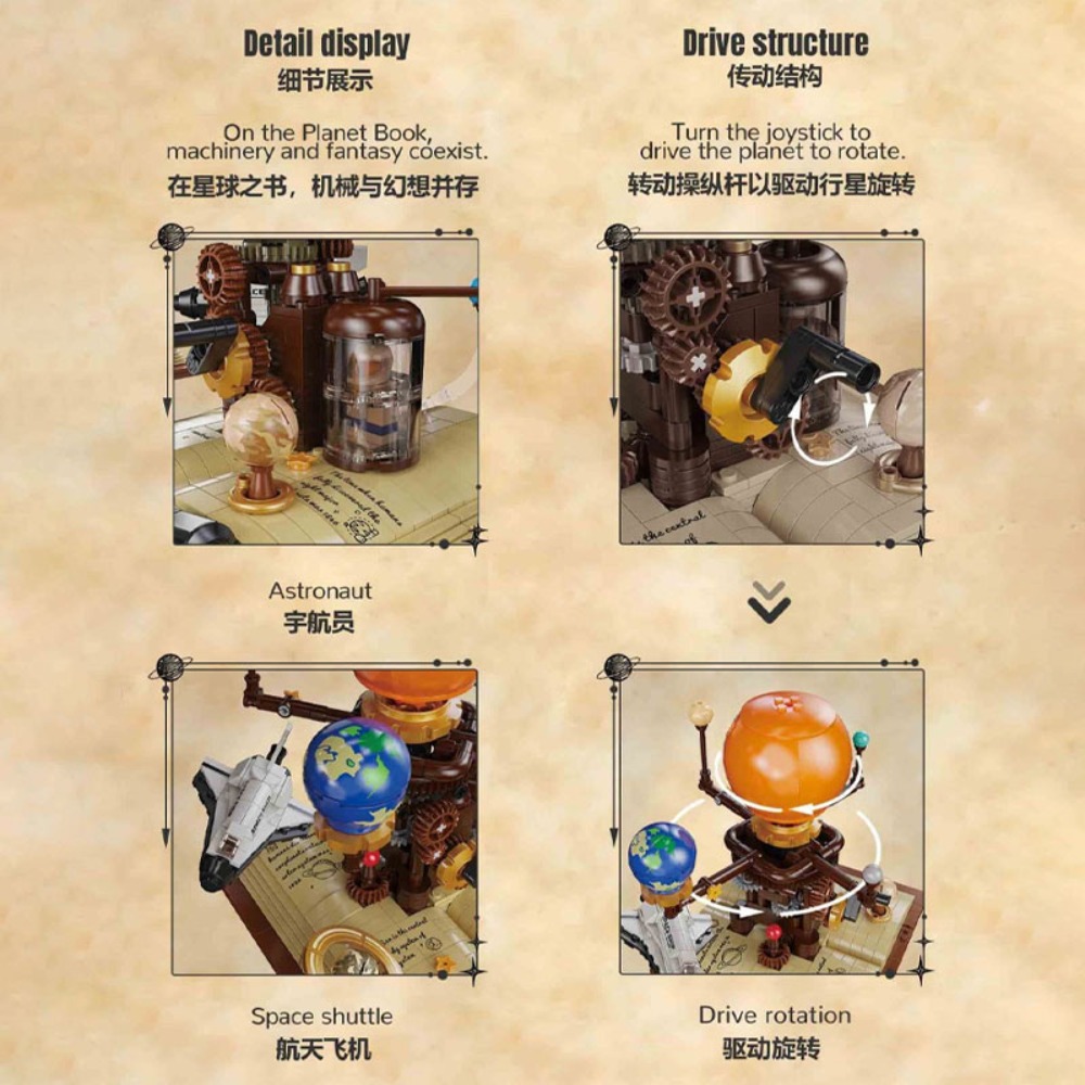 672PCS STEM Building Blocks So – Solar System Orrery recenzja i cena