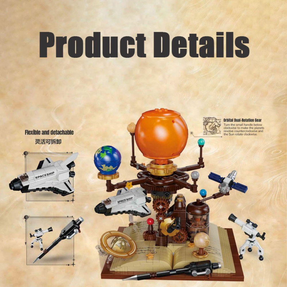 672PCS STEM Building Blocks So – Solar System Orrery recenzja i cena
