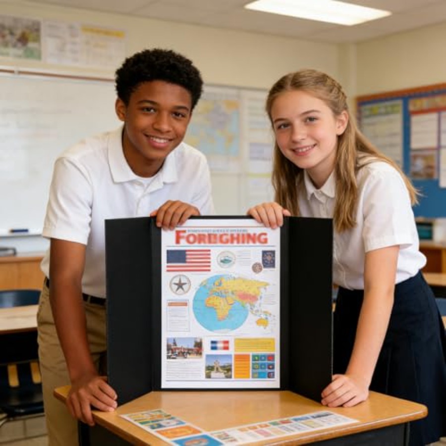 3PCS Small Trifold Poster Boar – Science Project recenzja i cena