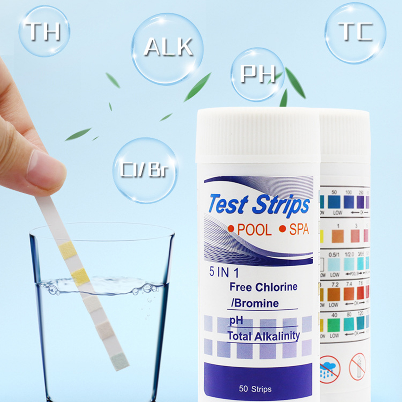 50pcs Multipurpose Chlorine PH – Ph Strip Test recenzja i cena